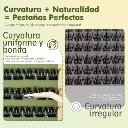 Kit de Pestañas en Racimos Autoadhesivas
