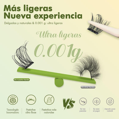 Kit de Pestañas en Racimos Autoadhesivas