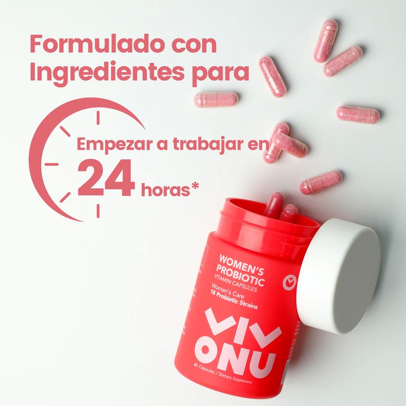 Cápsulas Probióticas Vaginales VIVONU Para Regular pH De Mujeres
